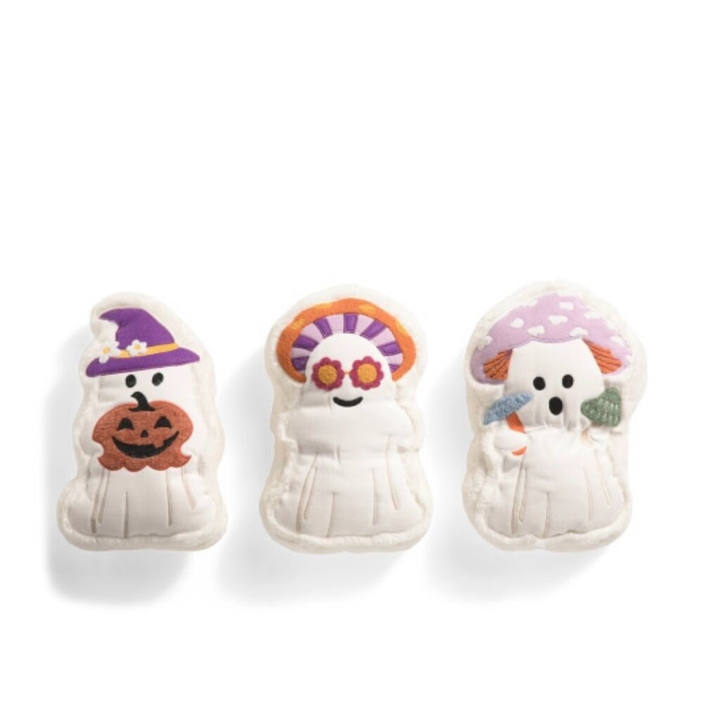 Lunaville Set of 3 Mushroom Ghost Pillows Halloween